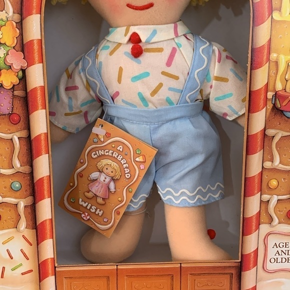 1990 NIB Vintage Deadstock Merry Andrew Cloth Plush Renee Graef Shoebox Rag Doll - Picture 3 of 11